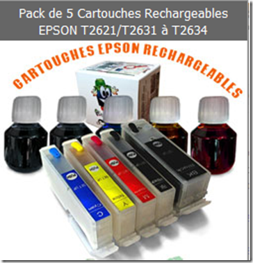 Comment utiliser et recharger des cartouches rechargeables Epson T2621/T2631 à T2634