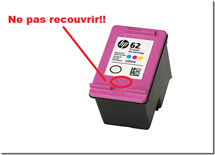 hp 62 couleur trou