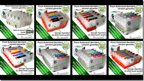 Les cartouches rechargeables vides d’encros sont là!